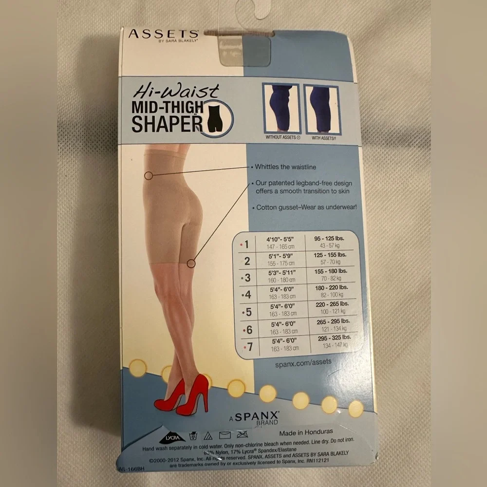 NWT Assets by Sara Blakely High Waist Mid Thigh Shaper Nude Women’s Spanx Size 3